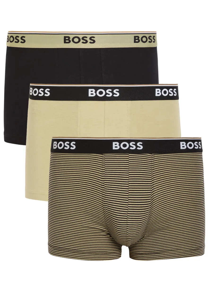 Power stretch-cotton boxer trunks - set of three
