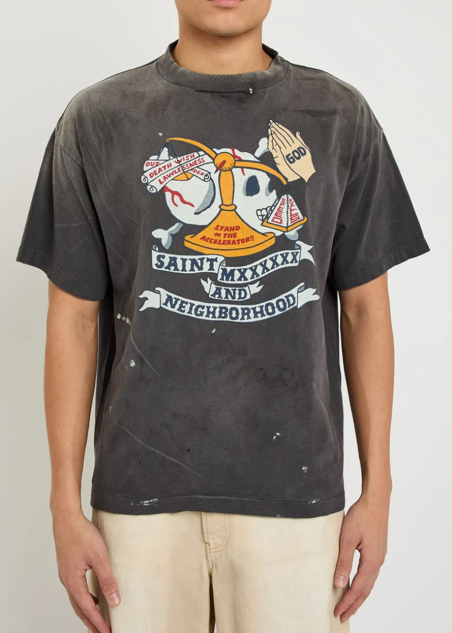 Pray printed cotton T-shirt