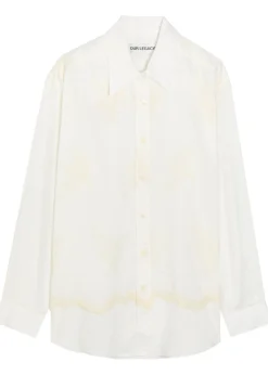 Precious embroidered cotton-poplin shirt