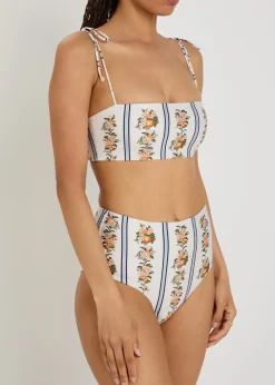 Primavera floral-print bikini top