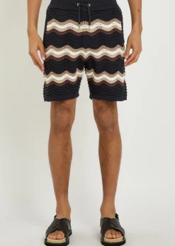 Primavera wavy crochet cotton shorts