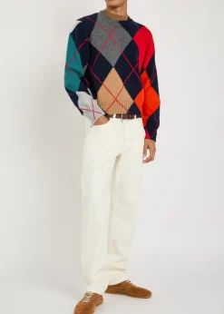 Pringle argyle crew-neck wool jumper
