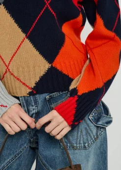 Pringle crew-neck argle wool jumper