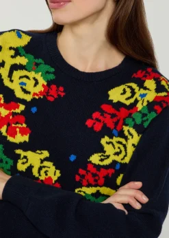 Pringle floral wool jumper