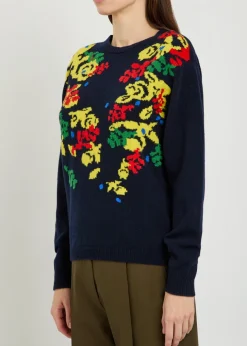 Pringle floral wool jumper