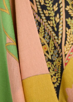 Printed cotton-blend scarf