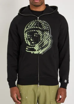 Printed hooded cotton sweatshirt