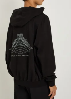 Printed hooded cotton sweatshirt