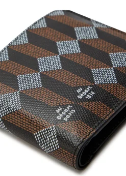 Printed leather wallet