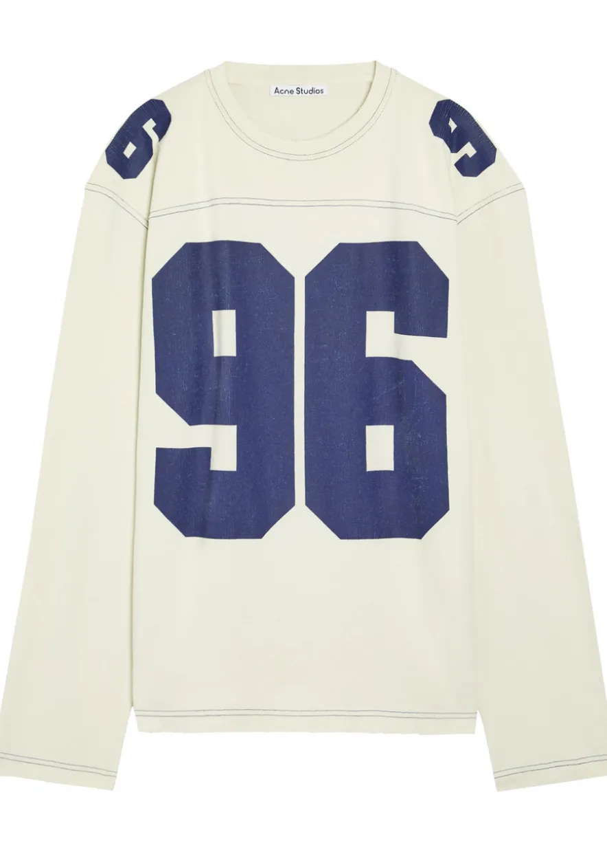 Printed long-sleeve cotton T-shirt
