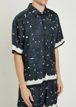 Printed silk shirt