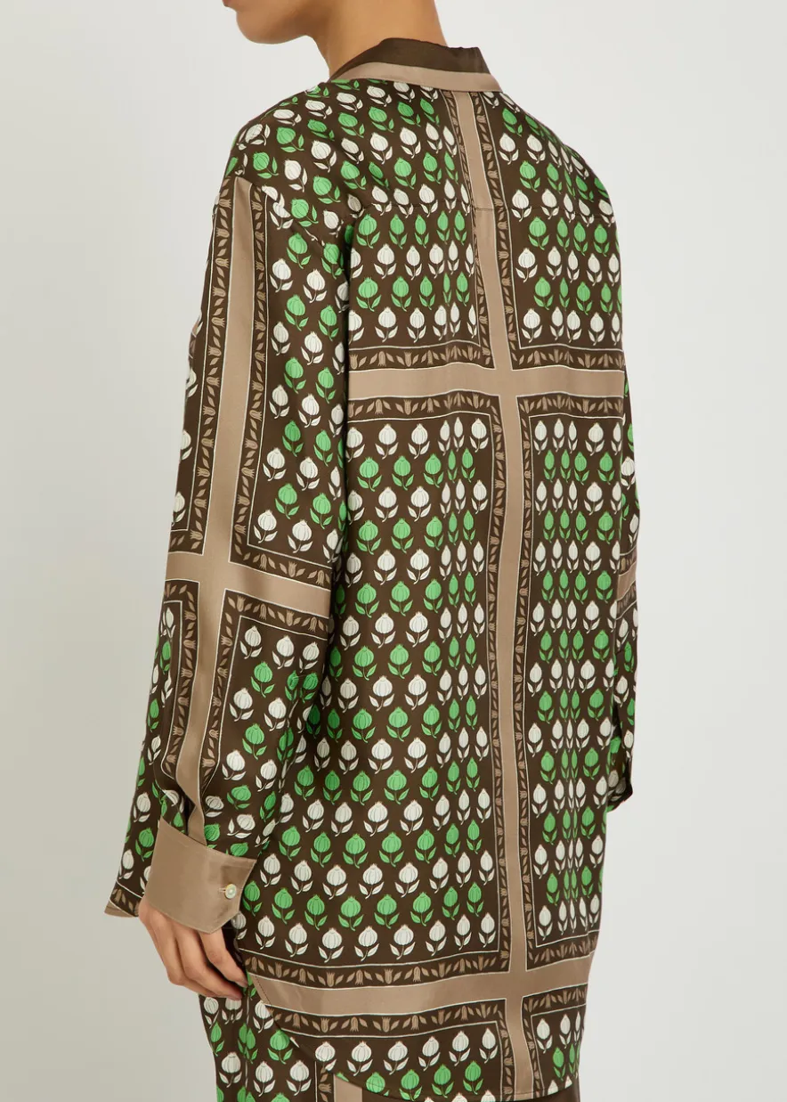 Printed silk shirt