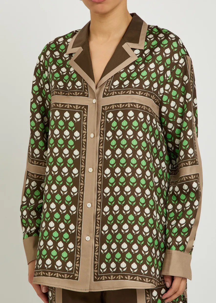Printed silk shirt