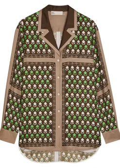Printed silk shirt