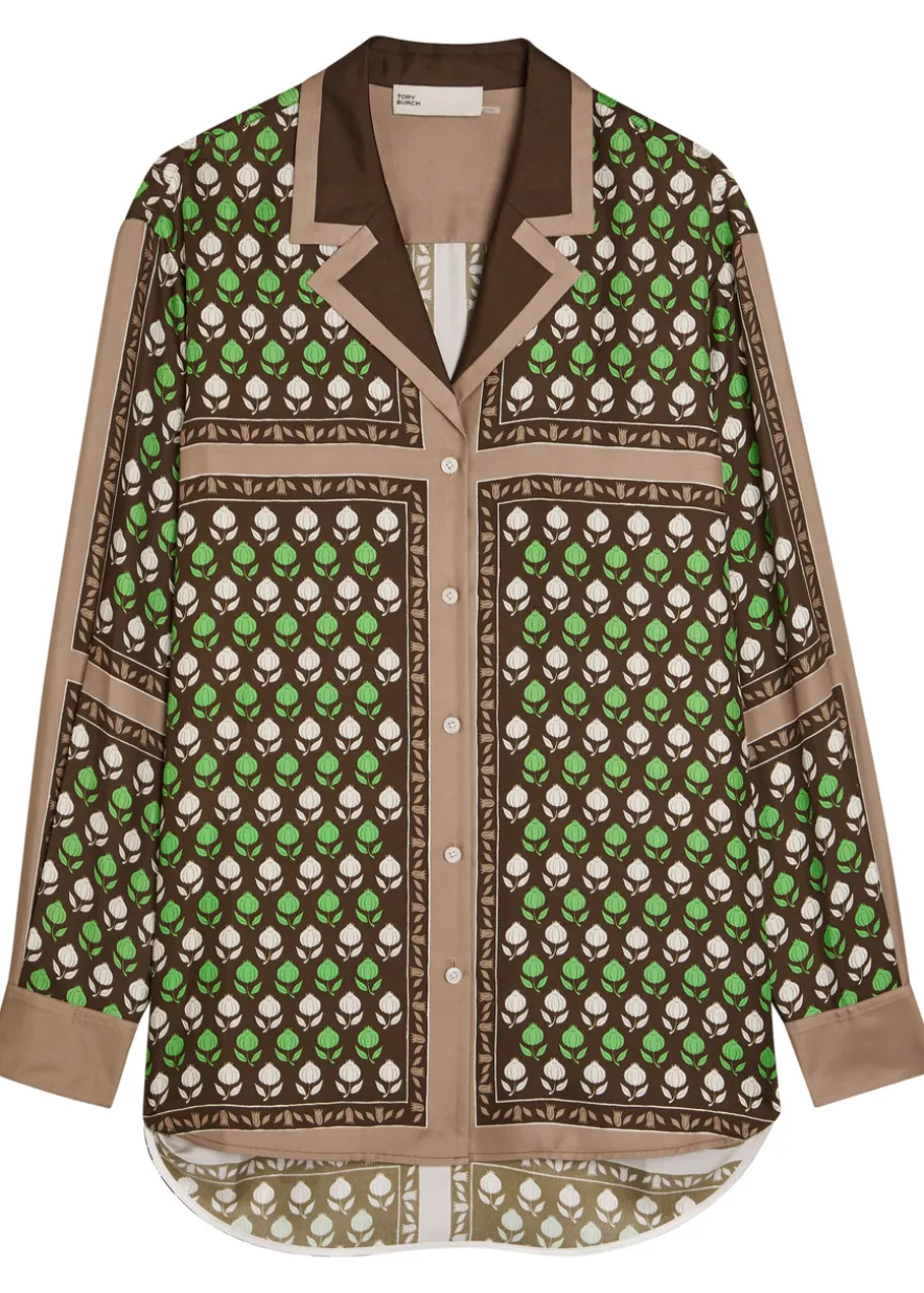 Printed silk shirt