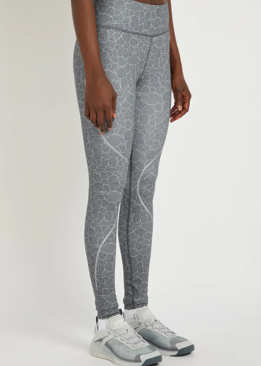 Printed stretch-jersey leggings