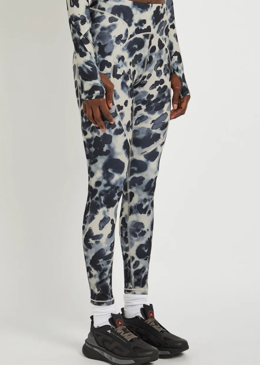 7/8 printed stretch-jersey leggings
