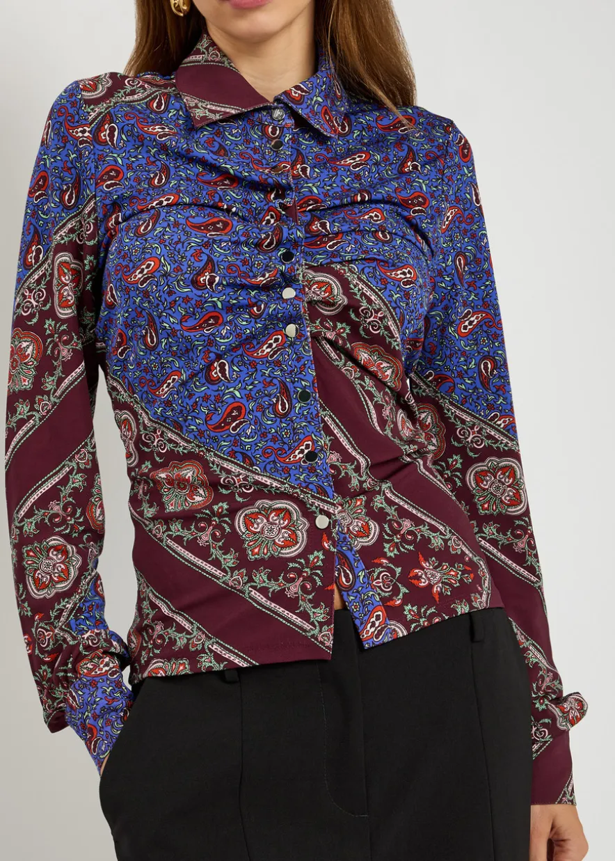 Printed stretch-jersey shirt