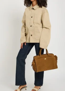 Private Eye suede tote bag