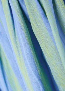 Procida striped linen maxi skirt