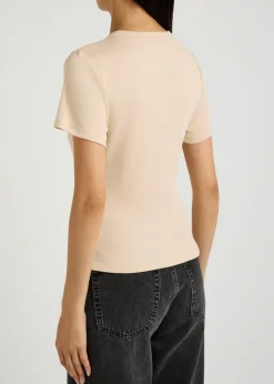 Pruitt ribbed stretch-cotton T-shirt