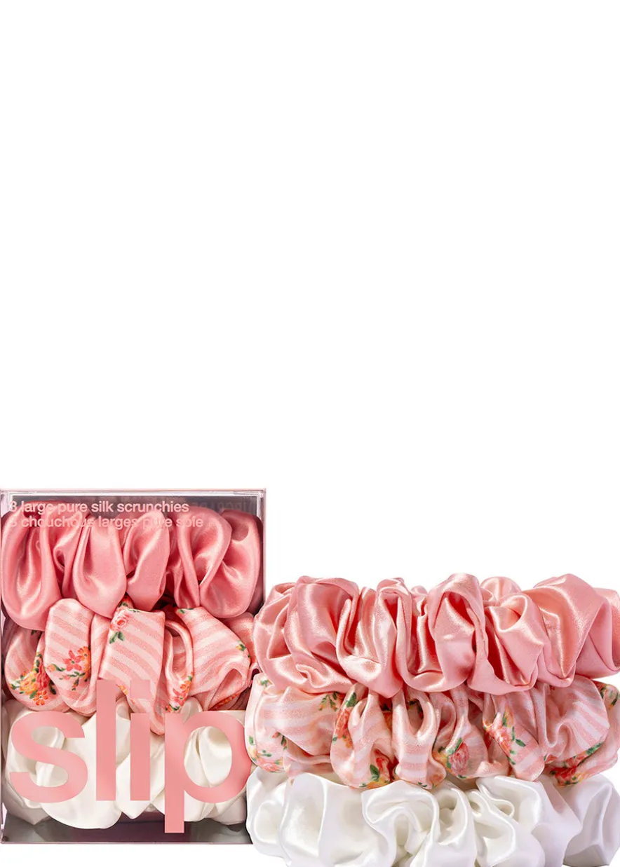 Pure Silk Large Scrunchies - Petal
