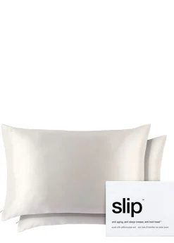 Pure Silk Queen Pillowcase Duo - White