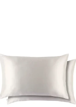 Pure Silk Queen Pillowcase Duo - White