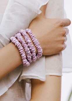 Pure Silk Skinny Scrunchies - Wildflower