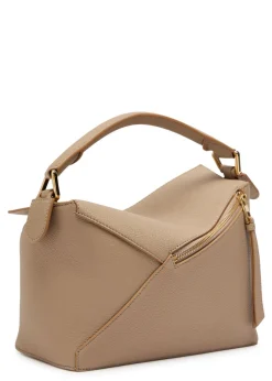 Puzzle Edge small leather top handle bag