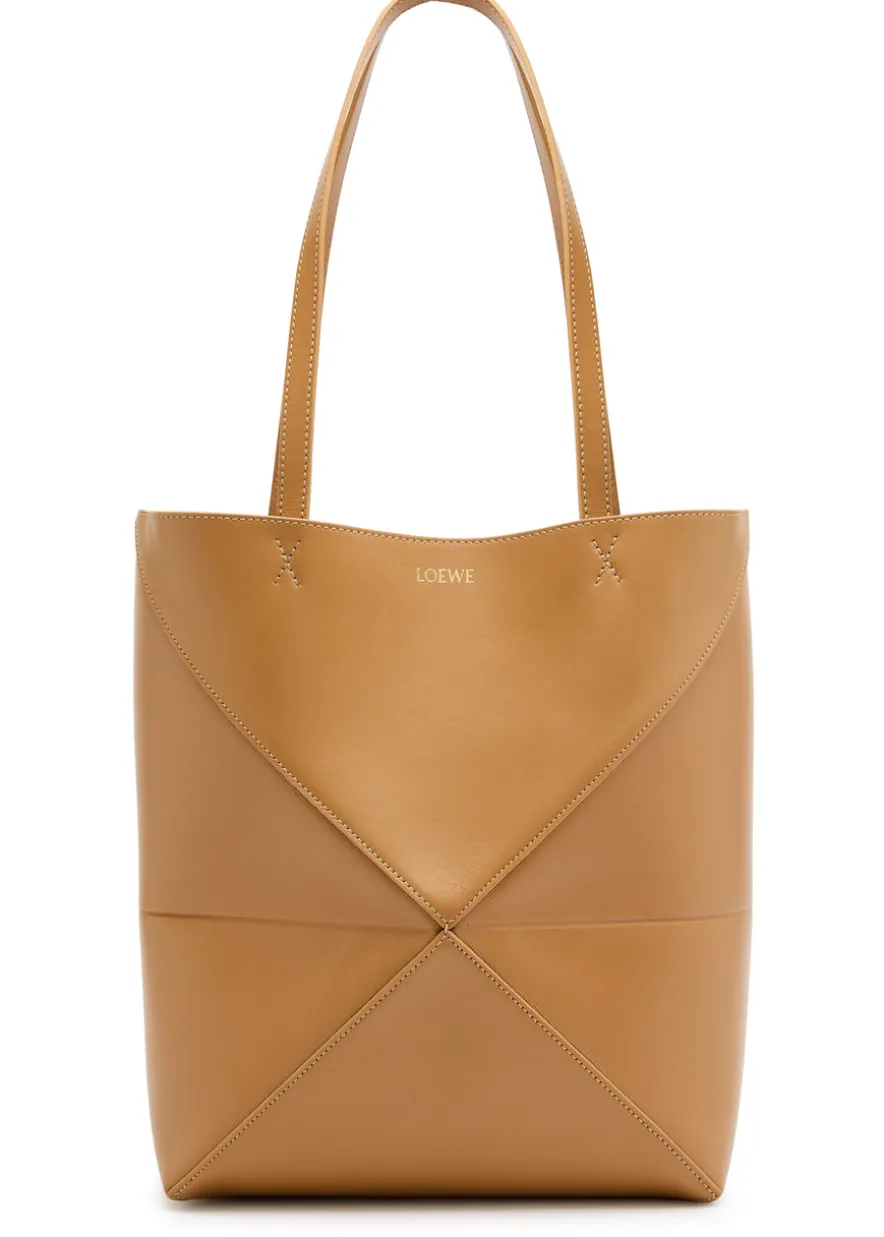 Puzzle medium leather tote