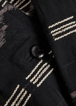 Qayla jacquard cotton-blend coat