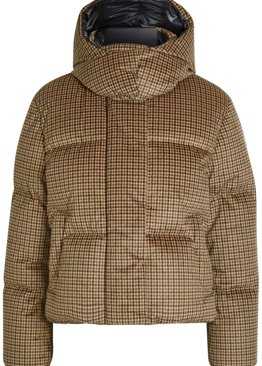 Quierzy padded houndstooth velvet jacket