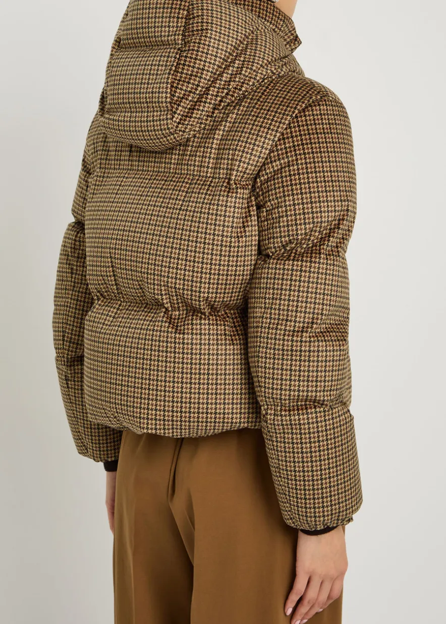 Quierzy padded houndstooth velvet jacket