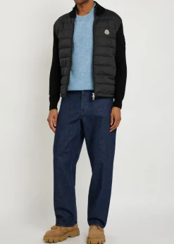 Quilted cotton and shell jacket