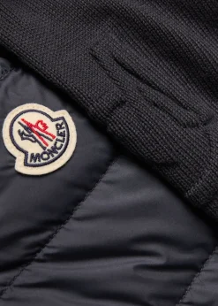 Quilted hooded cotton-blend jacket