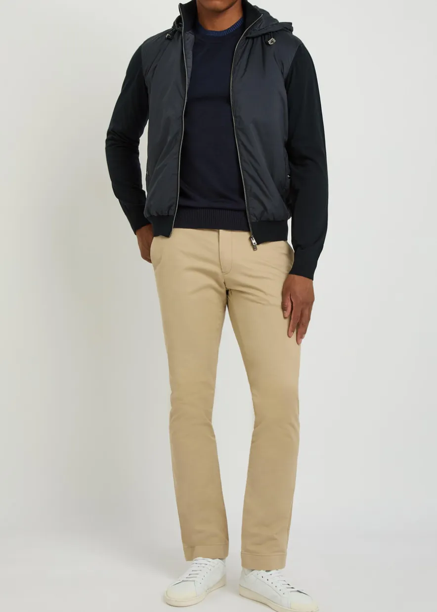 Quilted hooded cotton jacket