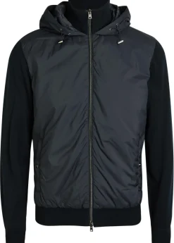 Quilted hooded cotton jacket
