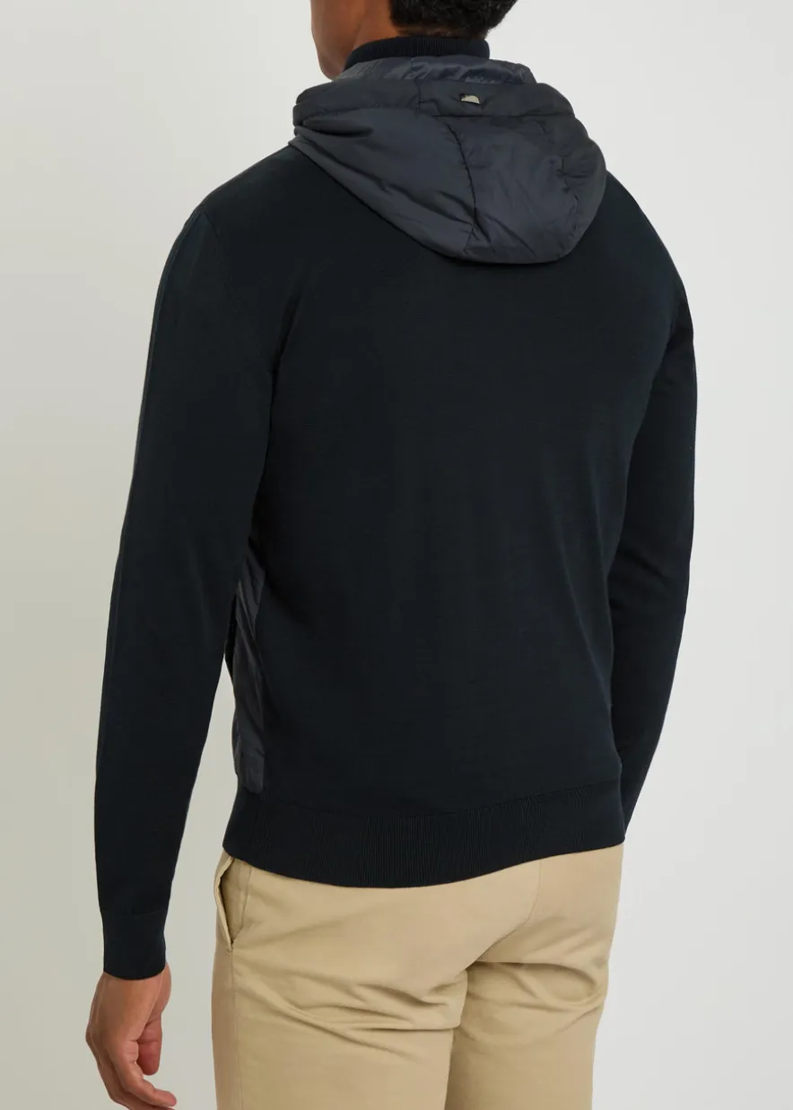 Quilted hooded cotton jacket