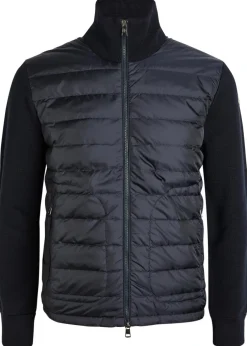 Quilted knit and nylon jacket
