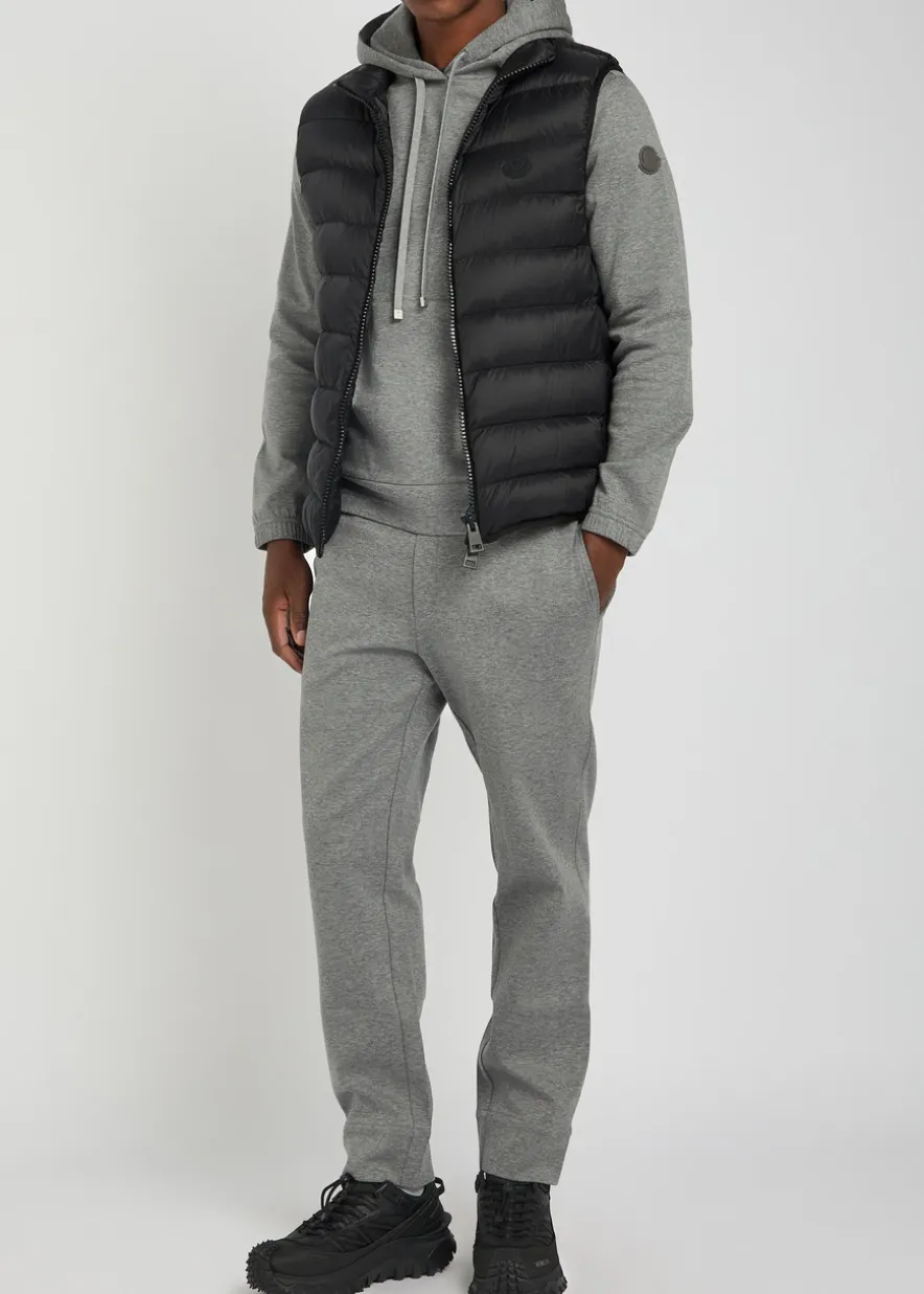 Quilted logo-appliquéd shell gilet