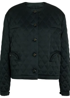 Quilted satin bolero jacket