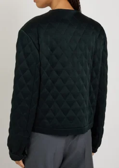 Quilted satin bolero jacket