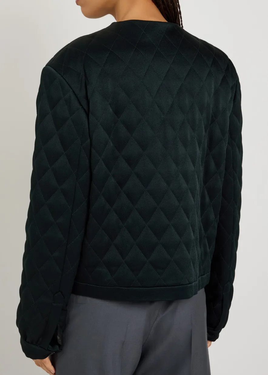 Quilted satin bolero jacket