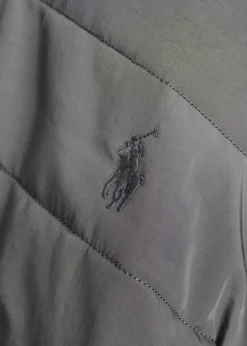 Quilted shell and cotton-blend jacket