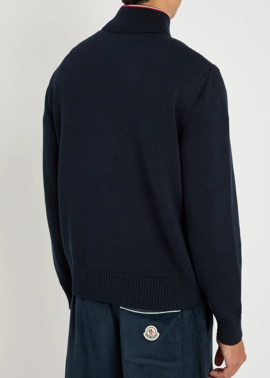 Quilted shell and knit jacket