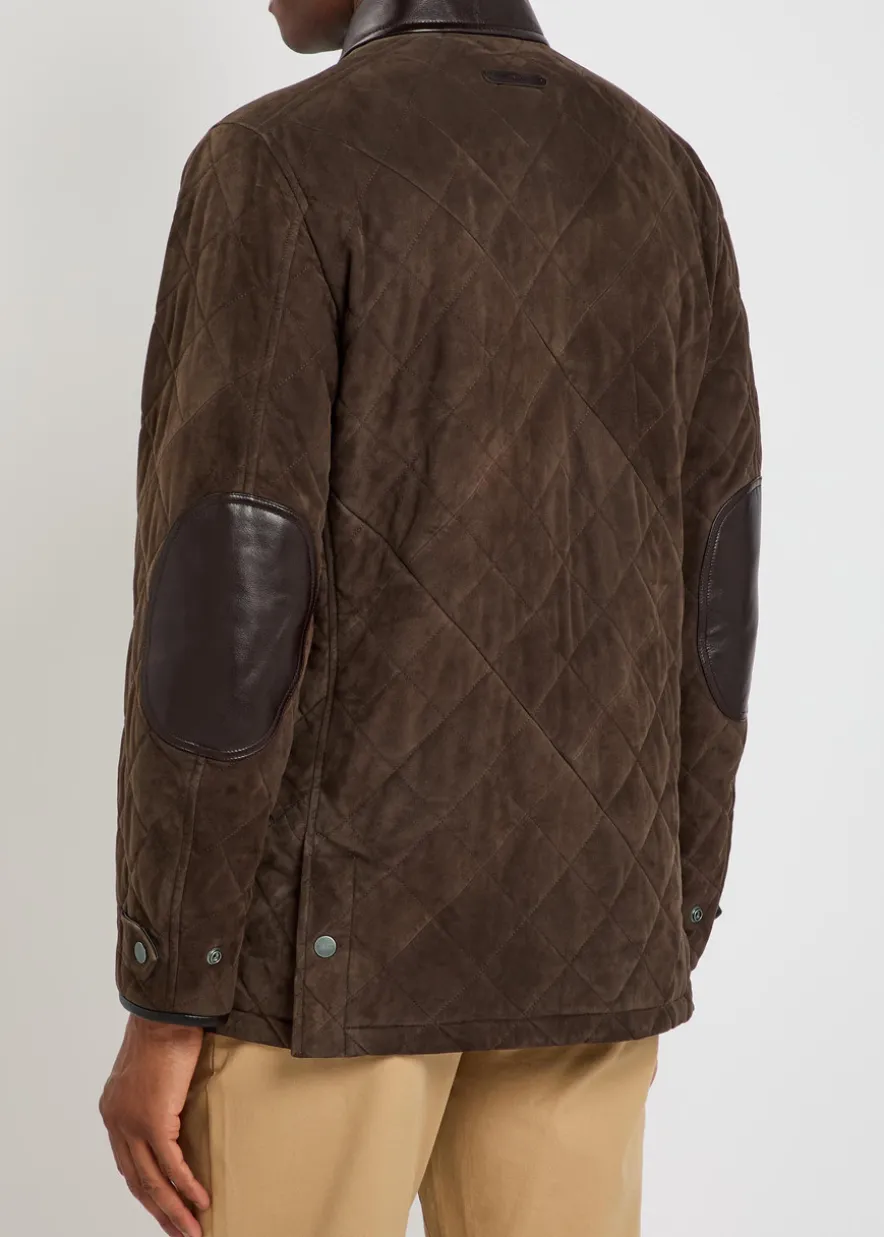 Quilted suede jacket
