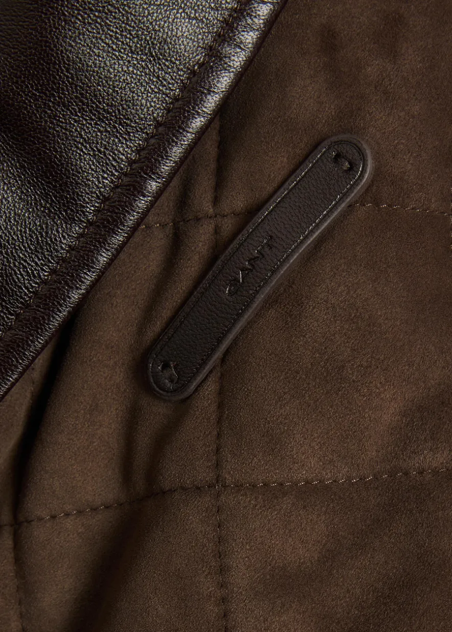 Quilted suede jacket