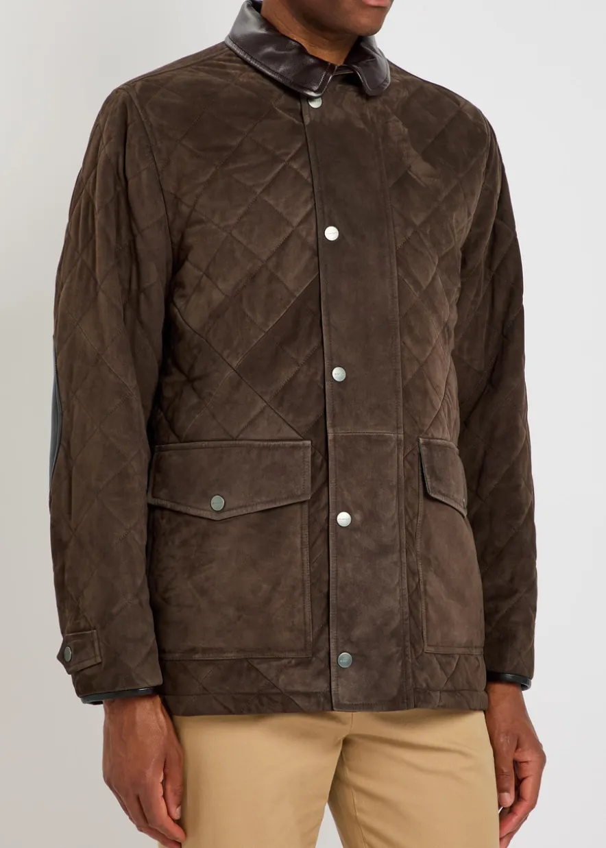 Quilted suede jacket