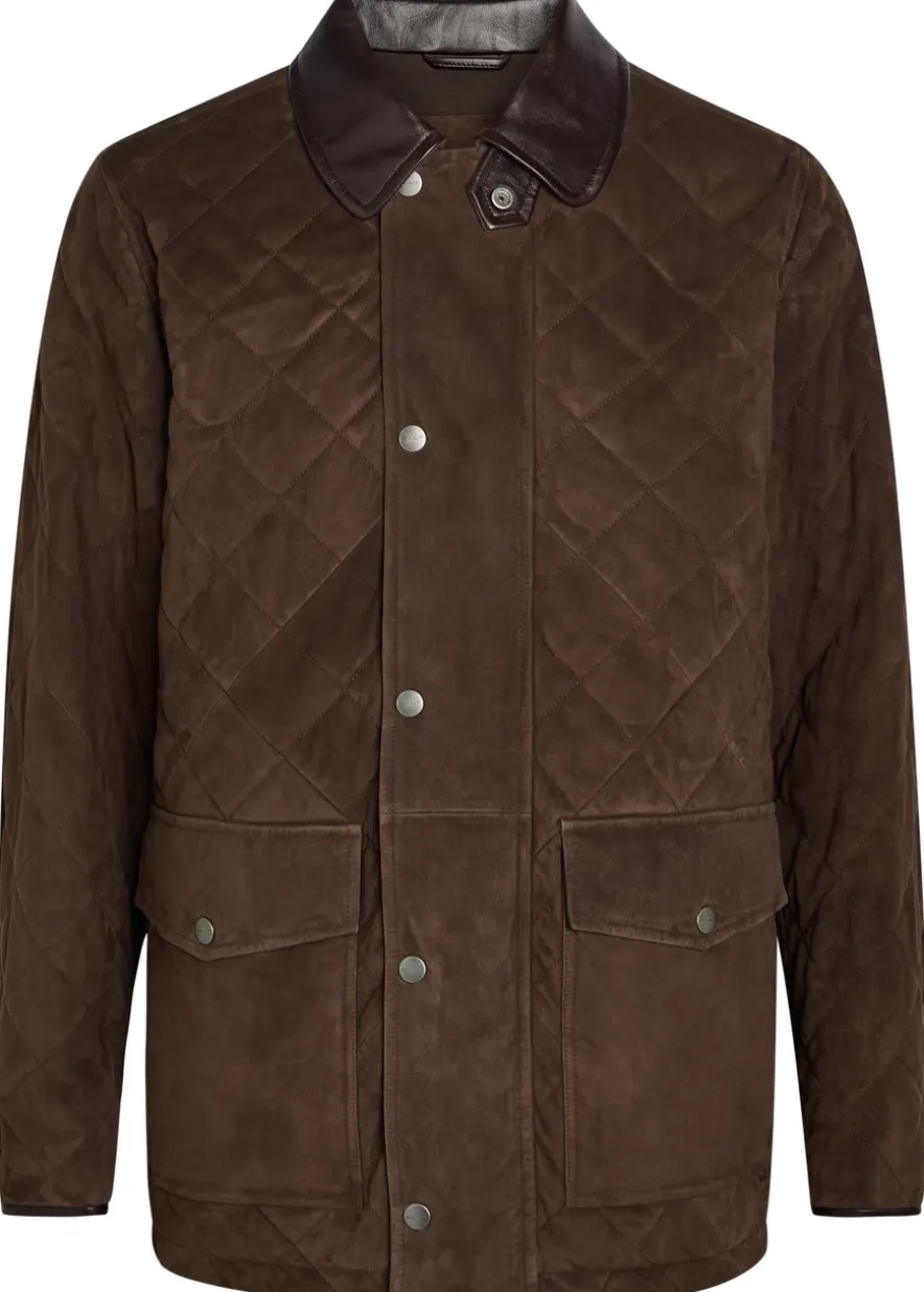 Quilted suede jacket
